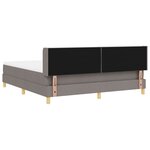 Lit à ressorts vidaXL avec matelas taupe 180x200 cm tissu