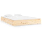 vidaXL Cadre de lit sans matelas bois massif 140x200 cm