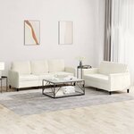 vidaXL Ensemble de canapés 2 Pièces crème velours