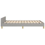 vidaXL Cadre de lit avec tête de lit gris clair 120x190 cm tissu