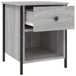 vidaXL Tables de chevet 2 Pièces sonoma gris 40x42x50cm bois d'ingénierie
