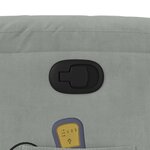 vidaXL Fauteuil de massage inclinable gris clair velours