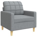 vidaXL Ensemble de canapés 3 Pièces coussins décoratifs gris clair tissu
