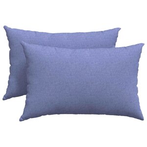 vidaXL Coussins de canapé 2 Pièces Bleu denim 60 x 40 cm tissu