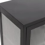vidaXL Buffet noir 70x35x70 cm verre et acier