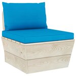 vidaXL Salon de jardin palette 6 Pièces avec coussins bois d'épicéa