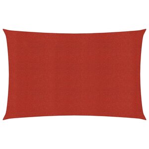 vidaXL Voile d'ombrage 160 g/m² Rouge 2x5 m PEHD