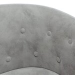 vidaXL Chaise cabriolet gris clair velours