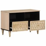 vidaXL Meuble TV 70x33x46 cm Bois massif de manguier