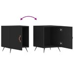 vidaXL Tables de chevet 2 Pièces noir 40x40x50 cm bois d’ingénierie
