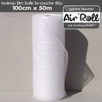 Lot de 6  rouleaux de film bulle d'air largeur 100 cm x longueur 50 mètres - gamme air'roll standard