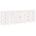 vidaXL Buffet Blanc 230x35x80 cm Bois massif de pin