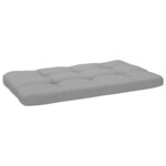vidaXL Canapé d'angle palette de jardin Gris Bois de pin imprégné
