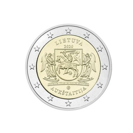 Pièce de monnaie 2 euro commémorative Lituanie 2020 – Aukštaitija