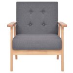 vidaXL Fauteuil Gris foncé Tissu