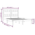 vidaXL Cadre de lit Blanc Bois de pin massif 140x200 cm
