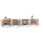 vidaXL Armoires murales 2 Pièces Blanc 100x36 5x35 cm Bois d'ingénierie