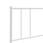 vidaXL Tête de lit métal blanc 135 cm
