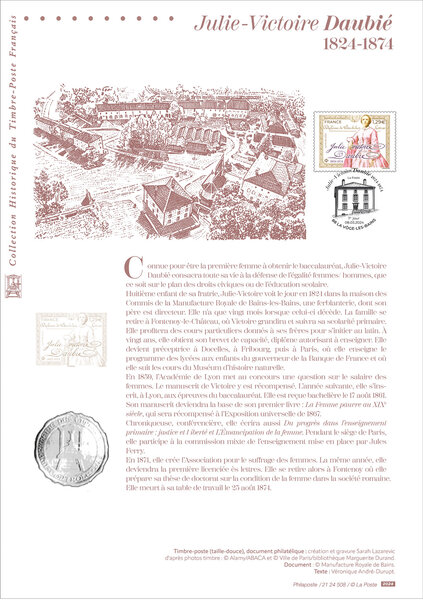 Document philatélique - Julie-Victoire Daubié