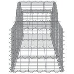 vidaXL Paniers à gabions arqués 20 Pièces 200x50x40/60 cm fer galvanisé