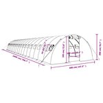 vidaXL Serre avec cadre en acier vert 72 m² 18x4x2 m