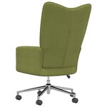 vidaXL Chaise de relaxation Vert clair Velours