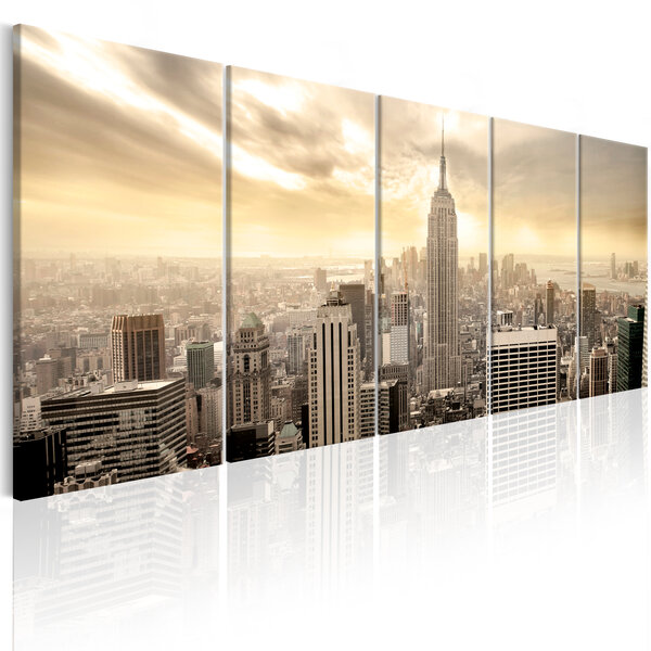 Tableau - new york: view on manhattan l x h en cm 200x80