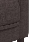 vidaXL Canapé à 2 places marron foncé tissu