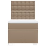 vidaXL Sommier à lattes de lit avec matelas Cappuccino 80x200 cm