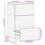 vidaXL Buffet marron 40x34x75 cm bois massif de manguier
