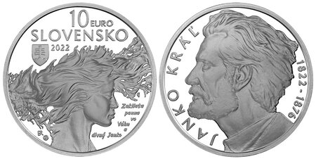 Pièce de monnaie 10 euro slovaquie 2022 argent bu – janko kráľ