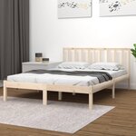 vidaXL Cadre de lit bois de pin massif 135x190 cm double