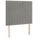 vidaXL Sommier à lattes de lit et matelas Gris clair 120x200cm Velours