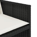 vidaXL Ensemble à manger de jardin 11 Pièces coussins noir résine tressée