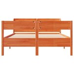 vidaXL Cadre de lit sans matelas cire marron 140x200cm bois pin massif