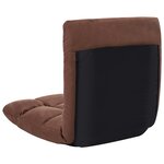 vidaXL Chaise pliable de sol Marron Microfibre