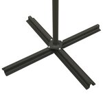 vidaXL Parasol déporté avec mât et lumières LED Noir 300 cm