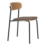 2 chaises Estepona bois avec pieds noirs