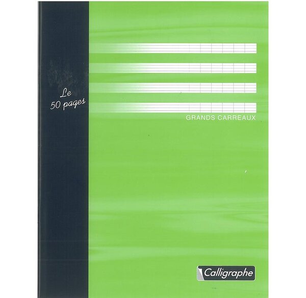 Cahier d'Essai piqué 17x22 48p séyès 56g couleur aléatoire CALLIGRAPHE