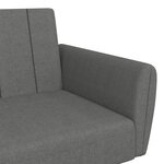 vidaXL Canapé-lit à 2 places gris clair tissu