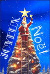 61-5834 Carte Joyeux Noël avec enveloppe blanche 12x17 5cm