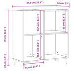 vidaXL Armoire à disques chêne fumé 84 5x38x89 cm bois d'ingénierie