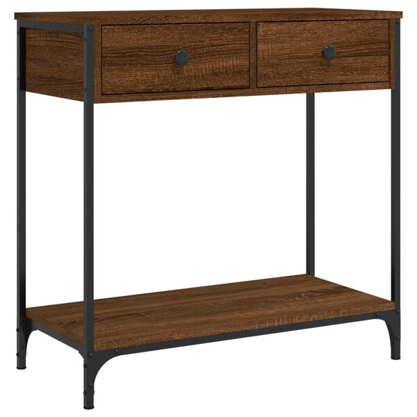 vidaXL Table console chêne marron 75x34 5x75 cm bois d'ingénierie