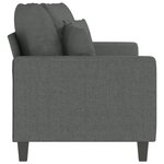 vidaXL Canapé à 2 places Gris foncé 140 cm Tissu