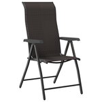 vidaXL Set de dînette de jardin 7 pièces noir rotin poly