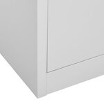 vidaXL Armoires à casiers 5 Pièces Gris clair 90x45x92 5 cm Acier
