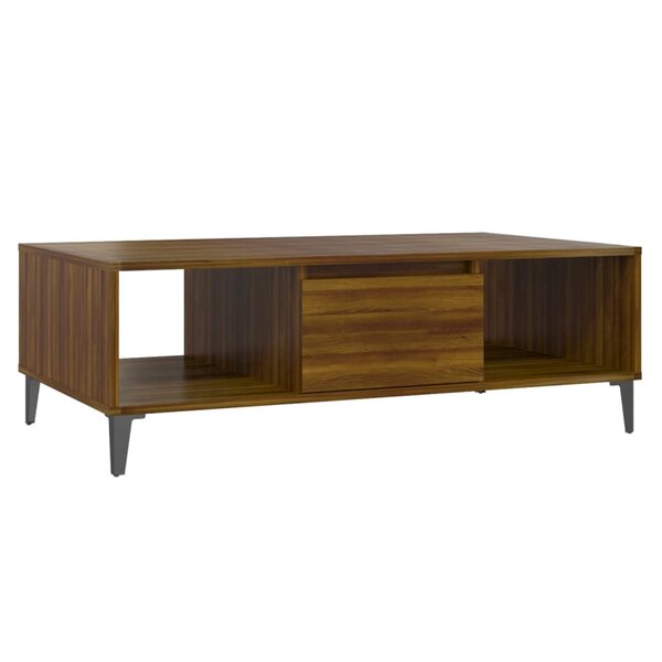 vidaXL Table basse Chêne marron 103 5x60x35 cm Bois d'ingénierie