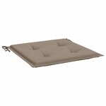 vidaXL Coussins de chaise de jardin lot de 2 taupe 50x50x3 cm