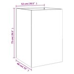 vidaXL Jardinière blanc 52x48x75 cm acier laminé à froid