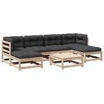 vidaXL Salon de jardin 7 Pièces avec coussins bois de pin massif